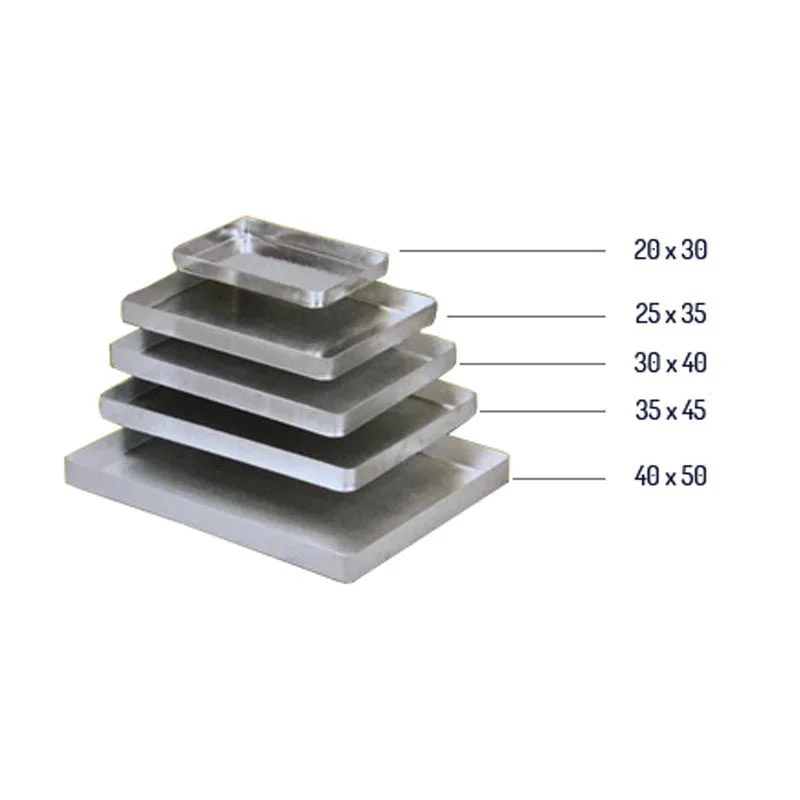 0000119 almetal baklava tray aluminum cornered bold 25x35x35 cm