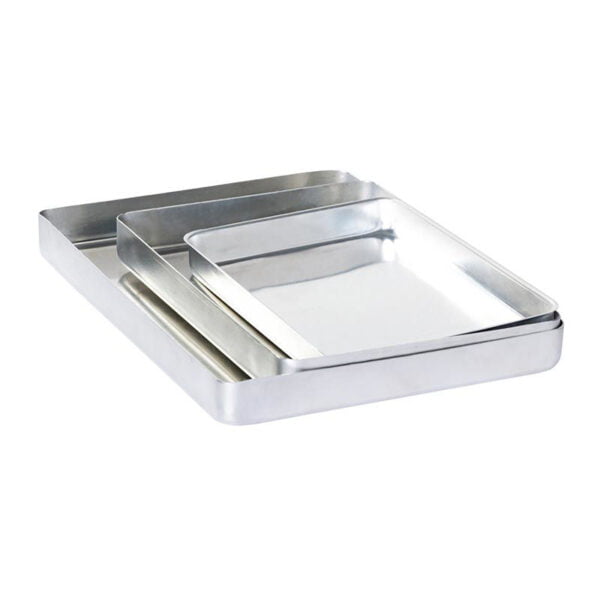 0000115 almetal baklava tray aluminum cornered bold 20x30x3 cm