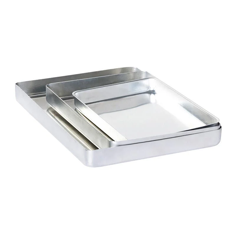 0000118 almetal baklava tray aluminum cornered bold 25x35x35 cm