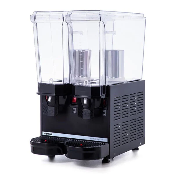 0000298 samixir classic twin cold drink dispenser 20 20 l sprinkler black