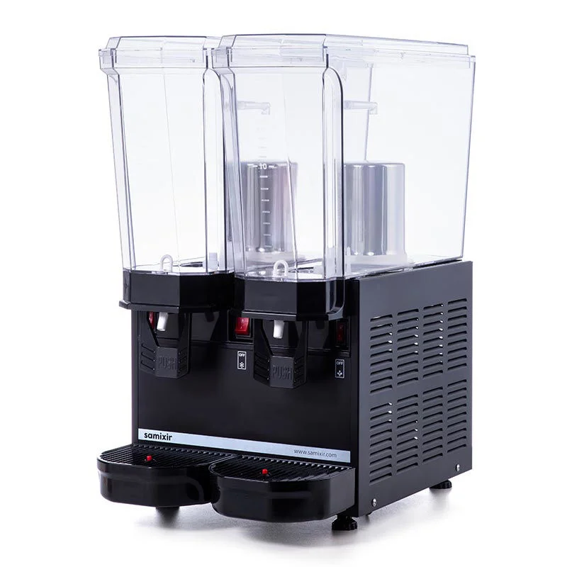 0000298 samixir classic twin cold drink dispenser 20 20 l sprinkler black