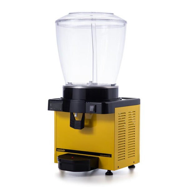 0000361 samixir s22 cold drink dispenser 22 l digital panoramic yellow