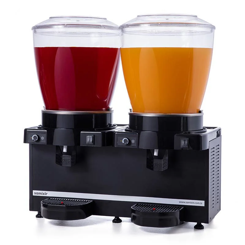 0000368 samixir twin cold drink dispenser 22 22 l panoramic analog mixer black
