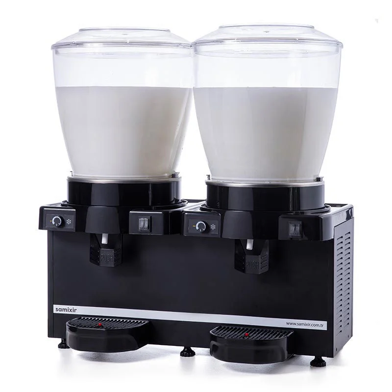 0000369 samixir twin cold drink dispenser 22 22 l panoramic analog mixer black