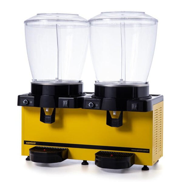 0000381 samixir twin cold drink dispenser 22 22 l panoramic analog sprinkler yellow e1703247819583