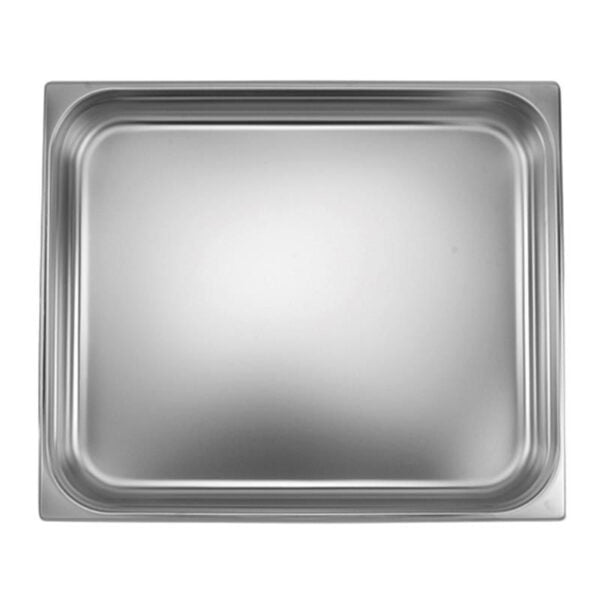 stainless steel gastronorm tray 2/1 100mm - durable, professional-grade tray ideal for catering and food service.