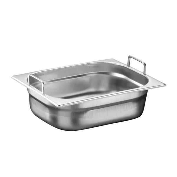 0000792 ozti gastronorm pan with handles stainless steel gn 12 65 mm