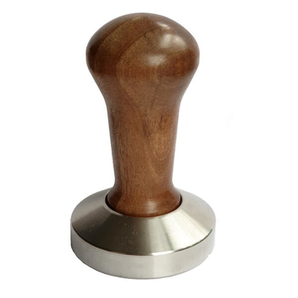 0001070 coffee tamper walnut wood handle 51 58 mm