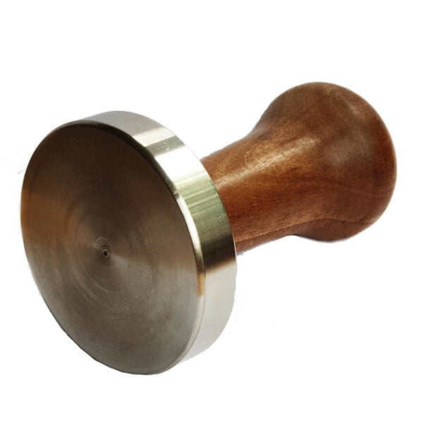 0001071 coffee tamper walnut wood handle 51 58 mm