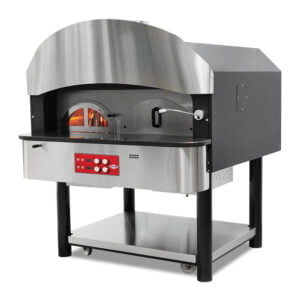 Empero Rotating Pizza Oven, 6 Pizza Capacity, Gas+Wood Burning