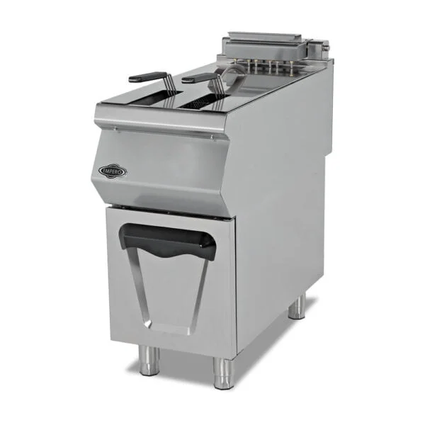 0001341 empero 900 plus fryer with cupboard gas
