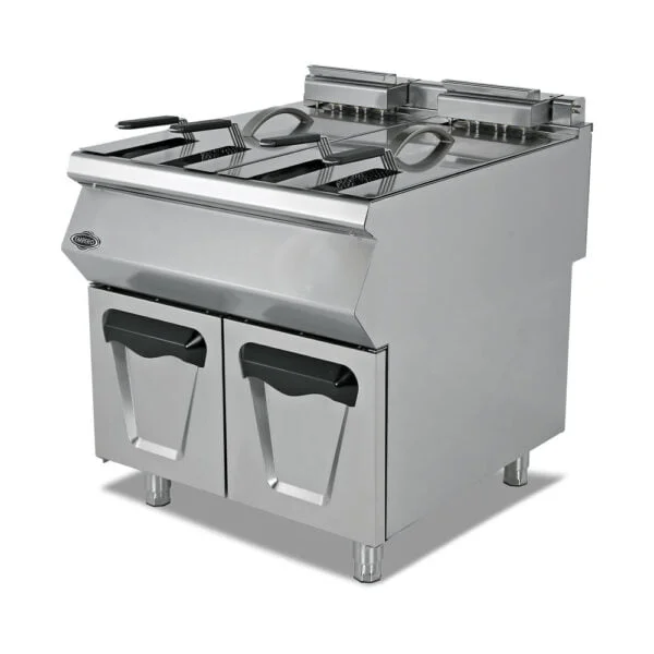 0001345 empero 700 plus fryer with cupboard 2424 lt lpg