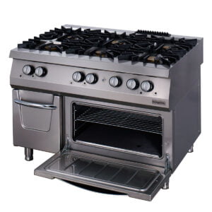 Öztiryakiler 900  Gas Cooking Unit, 6 Open Burners on Gas Oven, Gas