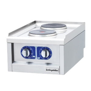 Öztiryakiler 600 Series Half Module Electric Boiling Top, 2 Hot Plates, 40x60x26 cm, Gas
