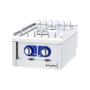 Öztiryakiler 600 Series Half Module Two Burners Gas Boiling Top, 2 Hot Plates, 40x60x26 cm, Gas