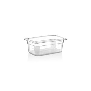 GastroPlast GN 1/4 Polycarbonate Clear Container, 100 mm