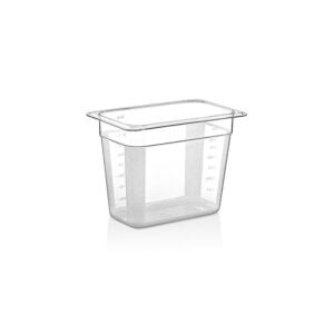 GastroPlast GN 1/4 Polycarbonate Clear Container, 200 mm