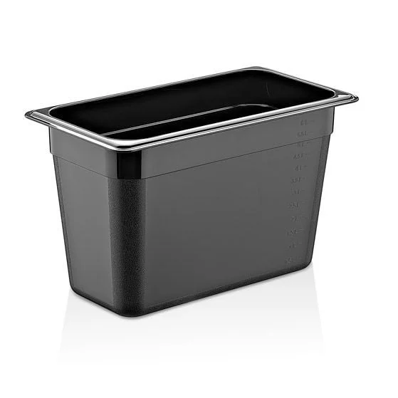 0001678 gastroplast gn 14 pc black container 200 mm