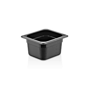 GastroPlast GN 1/6 PP Black Container, 100 mm