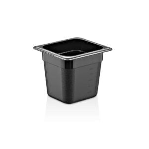 GastroPlast GN 1/6 PP Black Container, 150 mm