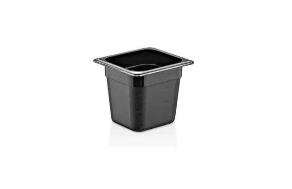 0001795 gastroplast gn 16 pp black container 150 mm