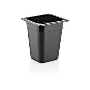 GastroPlast GN 1/6 PP Black Container, 200 mm