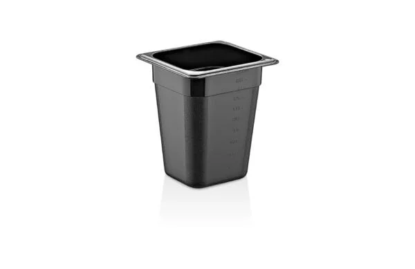 0001797 gastroplast gn 16 pp black container 200 mm