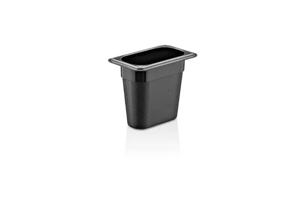0001803 gastroplast gn 16 pp black container 150 mm