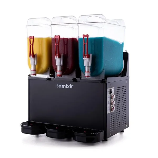 samixir triple ice slush granita ve soguk meyve suyu dispenseri 121212 l siyah ice slush buzlas makineleri samixir 33970 19 b
