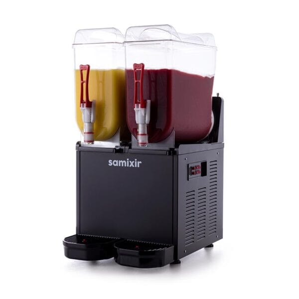 samixir twin ice slush granita ve soguk meyve suyu dispenseri 1212 l siyah ice slush buzlas makineleri samixir 33968 19 b