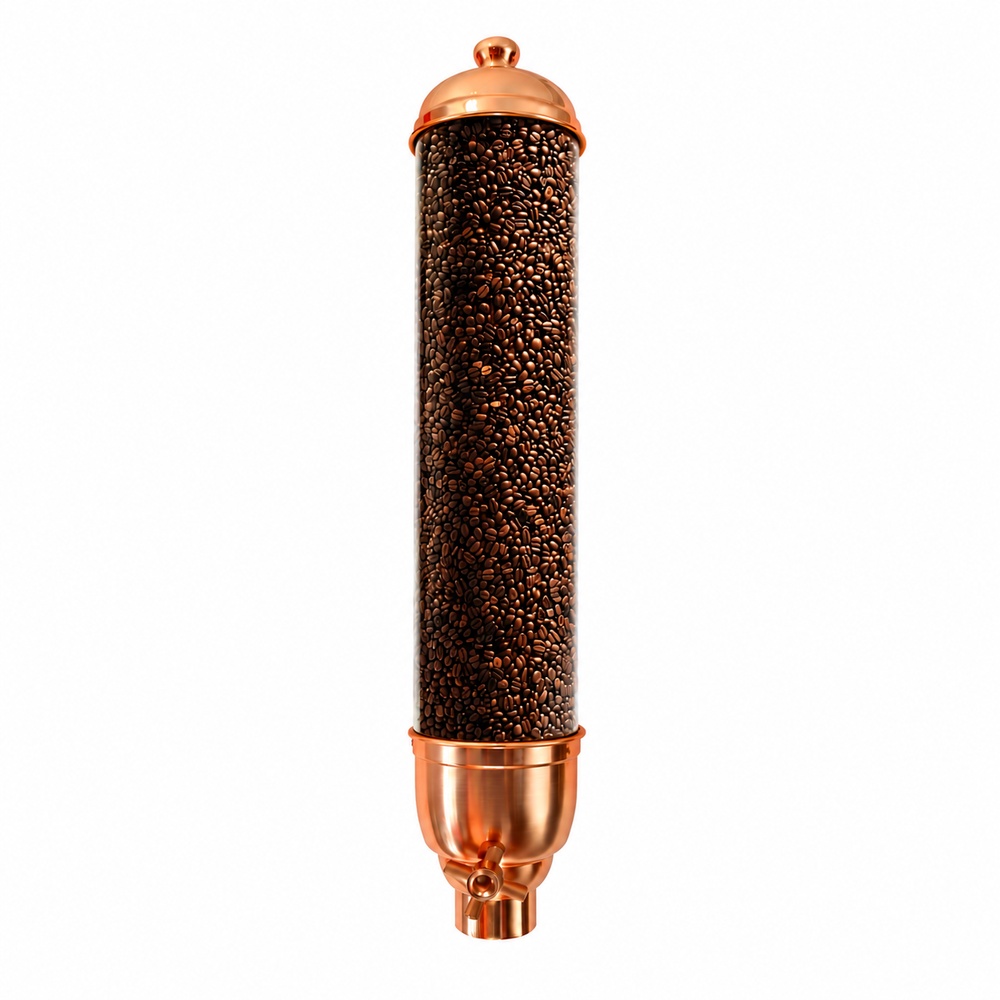 baristic coffee bean dispenser, 3kg, copper finish 1 baristic 4kg plexiglass coffee bean dispenser, copper, 12 x 70cm